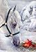 Christmas Winter Gift Horse Flag