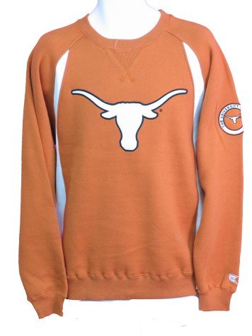 Buy Men`s Texas Longhorns Class Act Big Logo Crewneck Sweatshirt
