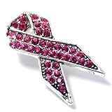 Breast Cancer Pink Ribbon Brooch Pin