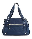 Maxx New York Signature Gathered Satchel (Royal Blue)