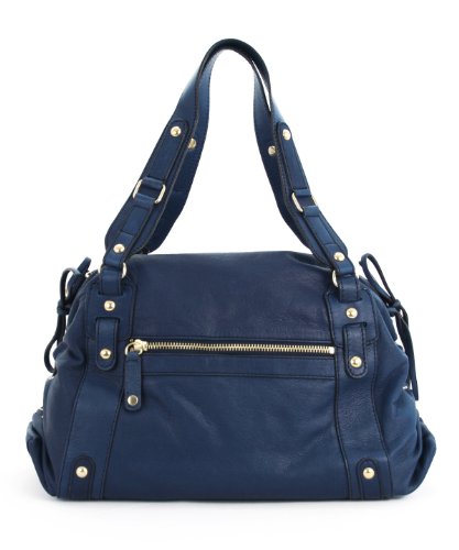 Maxx New York Signature Gathered Satchel (Royal Blue)