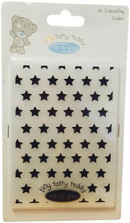 Tiny Tatty Teddy Boy A6 Card/Paper Embossing Folder - Stars