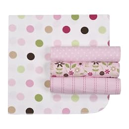 Circo® 4-pk. Flannel Receiving Blankets- Pink Flowers : Target