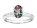 1.35 cts Genuine Mystic Rainbow Topaz Solitaire Engagement Ring - 14kt White or Yellow Gold