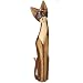 Handcrafted Wooden Cat Statuette