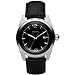 DKNY Men's NY1449 Black Leather Quartz Watch with Black Dial
