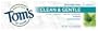 Tom's of Maine Natural Clean and Gentle Care,  SLS-Free Antiplaque plus Whitening Spearmint Toothpaste, 5.2 -Ounce Tubes (Pack of 6)