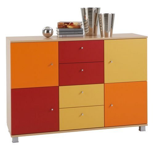 SB-Design 433-004 Kommode SOPHIA rot-orange-gelb