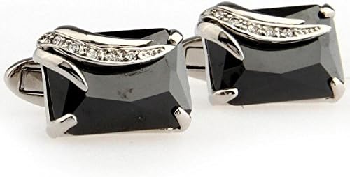 Shining Deals Gorgeous Jewelry Metal Cufflinks Mosaic Black Enamel Cufflinks