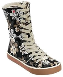 PAPILLIO Cello Damen Stiefel Textilband, Flowers, Größe 40 mit schmalem Fußbett