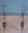 Blue & Yellow Swarovski Crystal Earrings