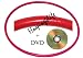 Hooping4Life plain Red Medium (40") weighted (625g) exercise & dance Hoop with instructional DVD