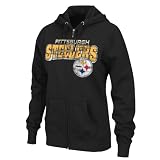 NFL Women's Pittsburgh Steelers Football Classic III Long Sleeve Fullzip Fleece Hoodie (Black, XX-Large)