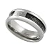Titanium Carbon Fiber Comfort Band Ring w/ Polished Finish
