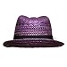 41vjDtYBkCL. AA75  GORGEOUS PURPLE STRAW SHORT BRIM FEDORA W/ GEM TRIM