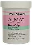 Almay Non-Oily Eye Makeup Remover Pads ( 25% More ) 100 Pads