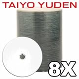 Taiyo Yuden - 100 x DVD+R - 4.7 GB 8x - white - ink jet printable surface - spindle - storage media