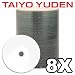 PC Hardware : Taiyo Yuden - 100 x DVD+R - 4.7 GB 8x - white - ink jet printable surface - spindle - storage media