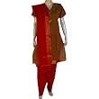 Asian Salwar Kameez Cotton Printed Embroidered Dress Size S (slk467)