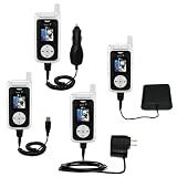 Road Warrior Kit for the LG LX-550 includes a Car & Wall Charger AND USB cable AND Battery Extender - Gomadic Brand w/ TipExchange Technology