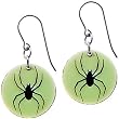 Handcrafted Spider Glow in the Dark Earrings