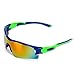 Sbeedo Fashion Outdoor UV400 Sunglasses - Cycling Goggles Bicycle Bike Riding Eyeglass Driving Sunglasses for Men and Women (Green-Blue)