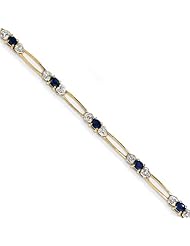 14k Diamond And Sapphire Bracelet