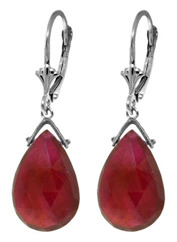 White Gold Genuine Dangle Earrings
