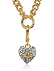 Juicy Couture Gold Pave Heart Starter Charm Necklace, 18"