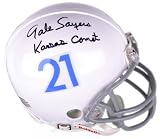 Gale Sayers Signed Kansas Jayhawks Mini Helmet w/ Kansas Comet - GAI - Autographed College Mini Helmets