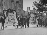 200 Thousand People Marching in May Day Parade, Some Carrying Posters of Tito and Stalin Photographic Poster Print, 40x30