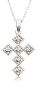 10k Choice of White or Yellow Gold Diamond Cross Pendant (.02 cttw, I-J Color, I3 Clarity)