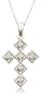 10k Choice of White or Yellow Gold Diamond Cross Pendant (.02 cttw, I-J Color, I3 Clarity)