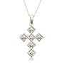 10k Choice of White or Yellow Gold Diamond Cross Pendant (.02 cttw, I-J Color, I3 Clarity)