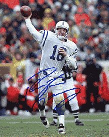 Peyton Manning Autographed / Signed Indianapolis Colts Football 8x10 Photo