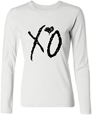 Jonnert Women's Official Issue Xo The Weeknd Ovoxo Long-Sleeve Cotton T-Shirt S