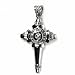 STERLING SILVER MEN'S PENDANT W/CZ 80mm - Cross