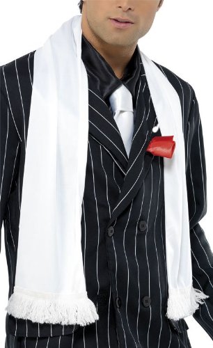 Check price Smiffy's 1920's (White) Adult Scarf with Tassels One-Size