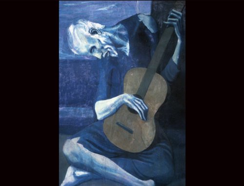Old Guitarist By Picasso Stretched Canvas Art Print 16x24