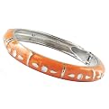 Electic Enamel Bangle Bracelet - Salmon
