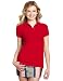 Dickies Girl Junior's Shortsleeve Pique Polo,Red,Small