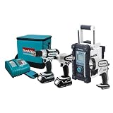 Makita LCT400W 18-Volt Compact Lithium-Ion Cordless 4-Piece Combo Kit