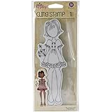 Prima Marketing Julie Nutting Mixed Media Cling Rubber Stamps -Kiera, 2.25-Inch by 7.5-Inch