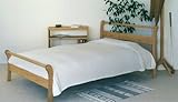 Queen Size - Sleigh Platform Bed Frame - Made in USA - Solid Hard Wood - Danish Oil