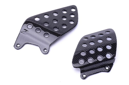Bestem CBHO-1K06-HGD Black Carbon Fiber Heel Guard Plates for Honda CBR1000RR 2004 - 2007