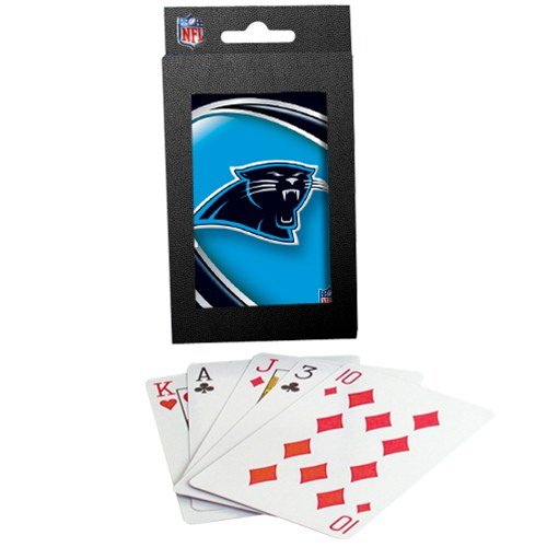 Carolina Panthers Team Logo Vortex Design Playing Cards