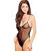 Sexy Teddy Fishnet BodySuit with Hi Cut Legs Black