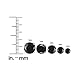 Black Round Cz Stud Earrings on 925 Sterling Silver Sizes 4mm-8mm