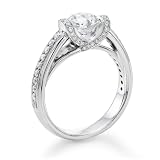 1 1/2 ct, D Color, SI1 Clarity, Certified, Round Cut, Diamond Engagement Ring in 18K Gold / White