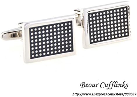 SunShine Day Hot Sale - Zb2619 Black And White Dot Cufflinks